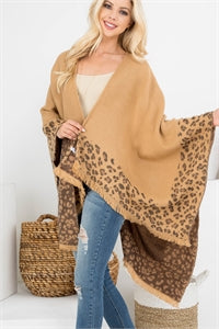 Leopard  Print Shawl Cardigan